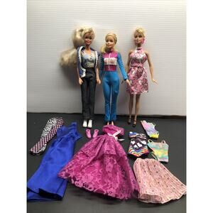 Barbie Dolls Lot Of 3 Vintage And Modern With Shoes And Extra Outfits